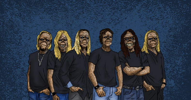 Οι Iron Maiden με φάτσες Eddie