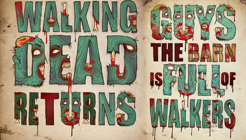 Μια σειρά από διαφορετικά πόστερ του Walking Dead