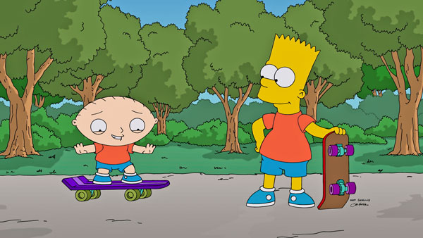 Νέες εικόνες από τη συνάντηση των Simpsons με το Family Guy