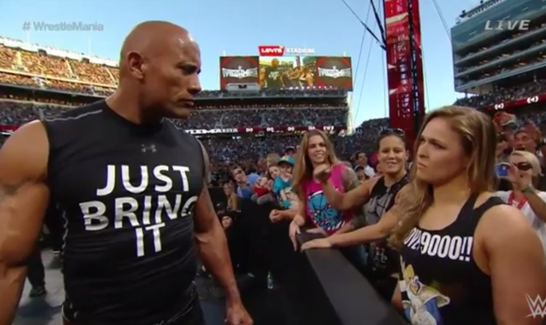 Rock και Ronda Rousey έκαναν σαματά στη Wrestlemania 