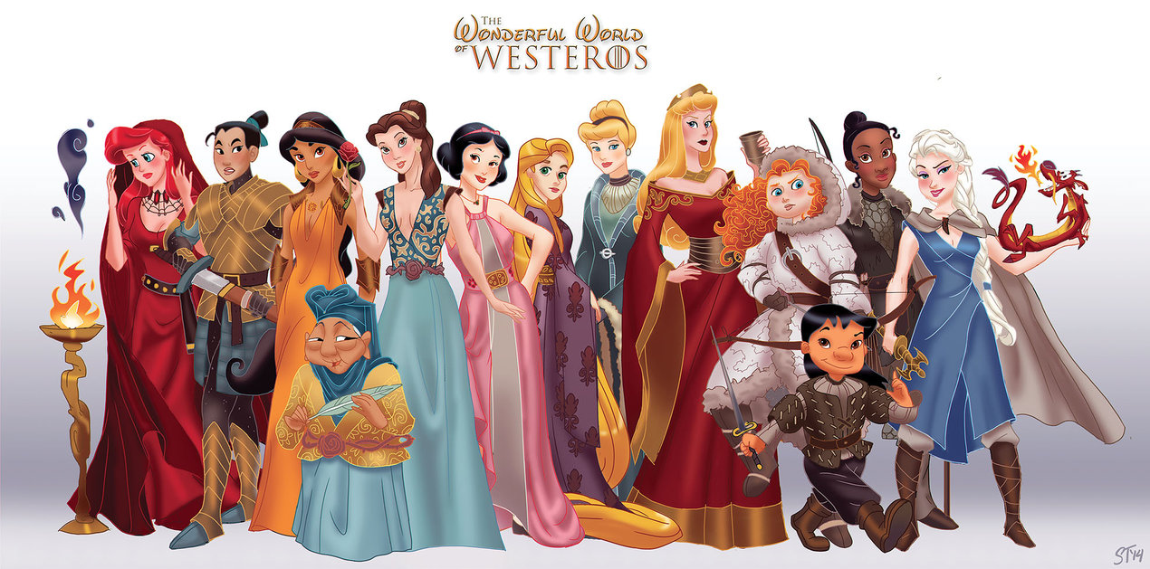 Οι πριγκιπισσες της Disney στο Game of Thrones