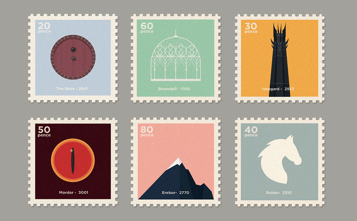 Τα γραμματόσημα του Άρχοντα των Δαχτυλιδιών