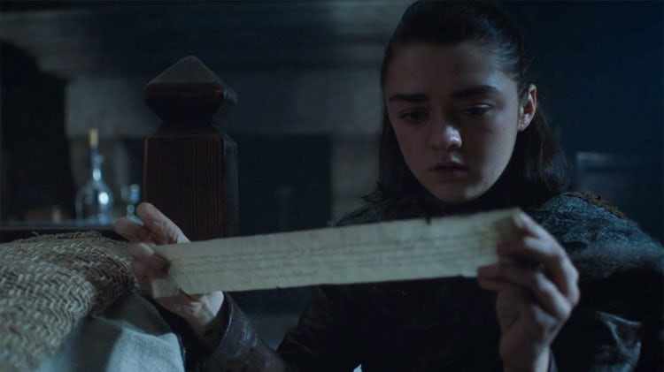 Αυτό είναι το σημείωμα που φρίκαρε την Άρυα στο Game of Thrones