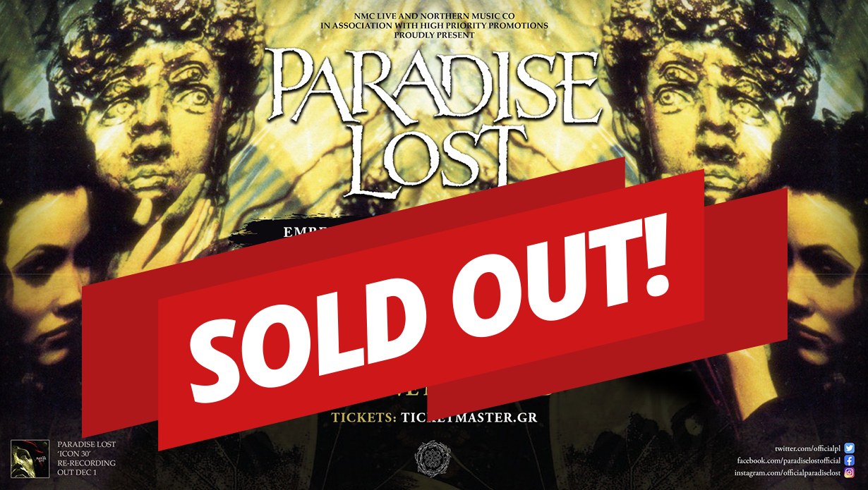 Sold out και οι δύο συναυλίες των Paradise Lost: Οι ώρες εμφάνισης