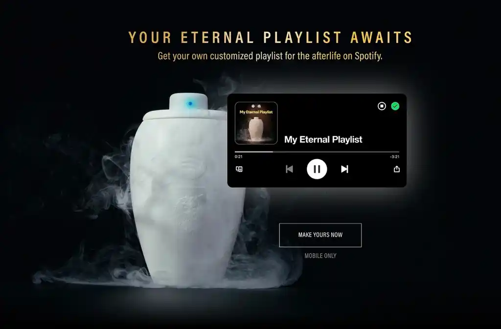 Τεφροδόχο με playlist για την… αιώνια ζωή πουλάει το Spotify