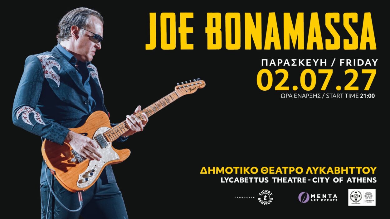 Ο Joe Bonamassa έρχεται στον Λυκαβηττό τον Ιούλιο!